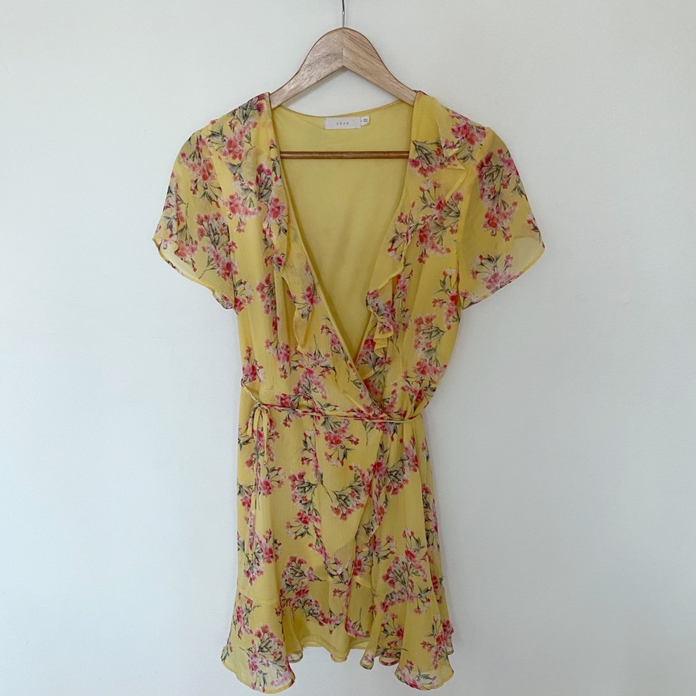 Lush Floral Wrap Dress